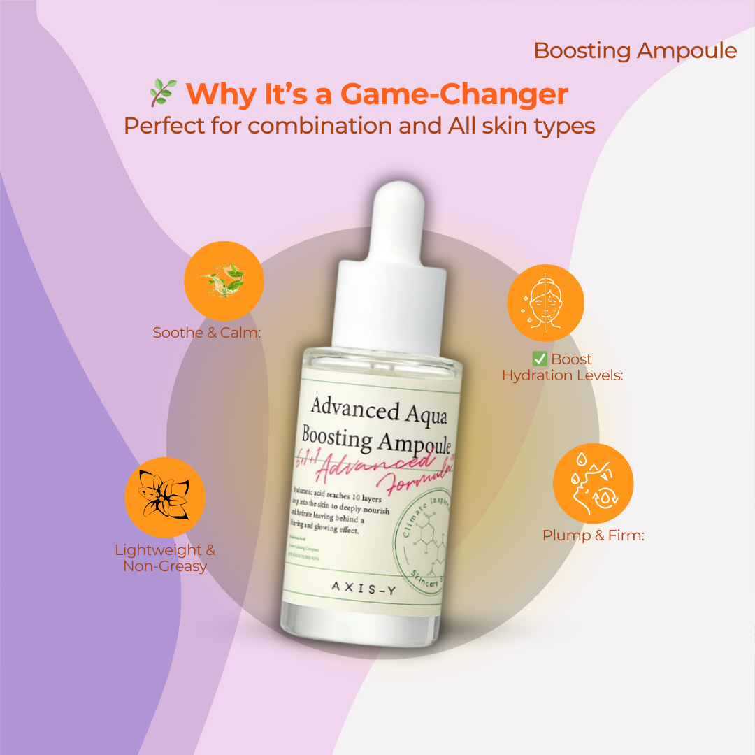 AXIS-Y Advanced Aqua Boosting Ampoule 30ml โ Your Skinโs Hydration Hero
