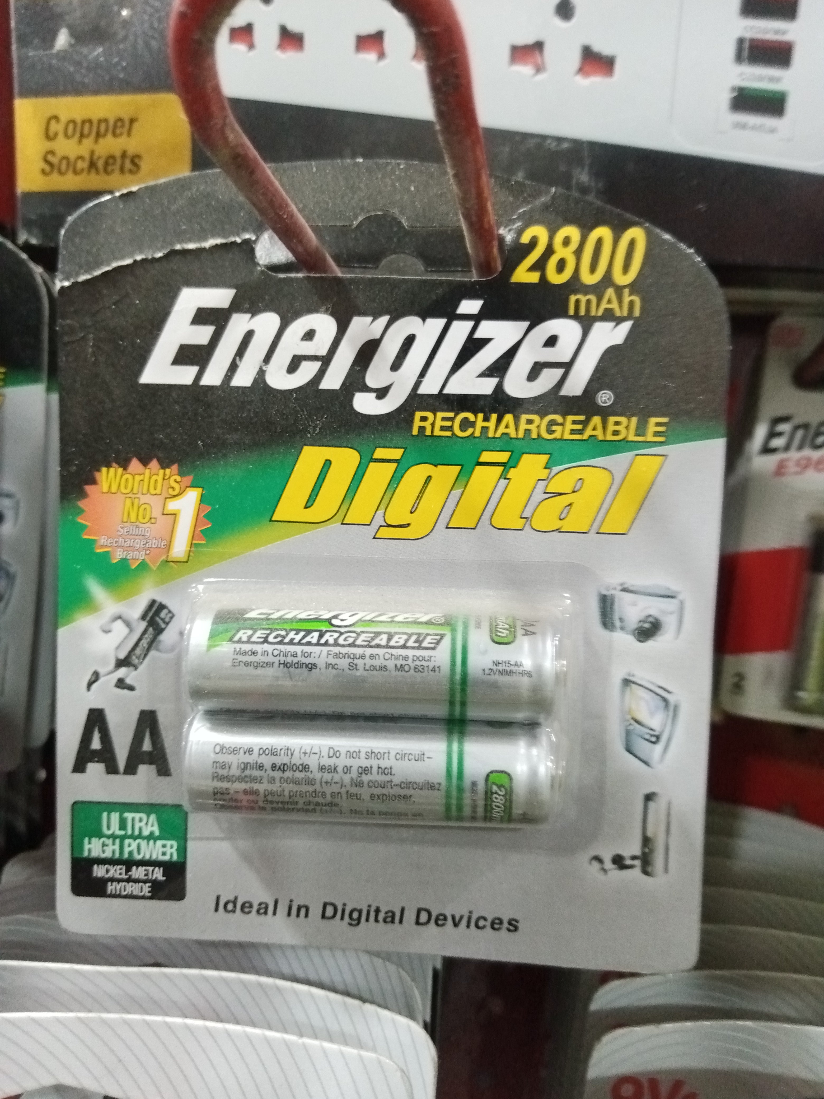Energizer Rechargeable Cell AA and AAA 1.2v cell Batteries – 2800mAh (2 Cell)