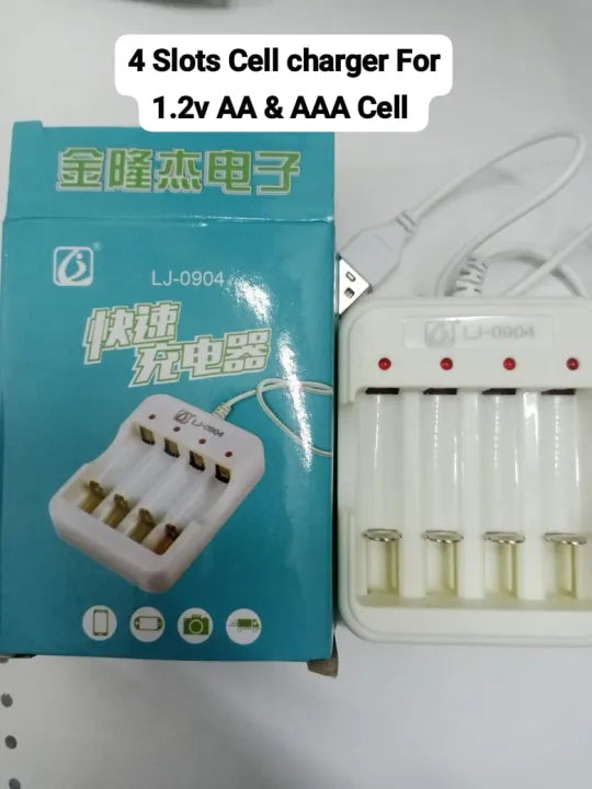 Cell Charger 3 and 4 Slots 3 & 4 Cell charger For AA and AAA Size DC5V2A NiCd-NiMH Battery Charger 3 & 4-slot Intelligent Battery Charger With LED 3 & 4 Slots Independent Charging 3 & 4 Channels USB NiCd-NiMH Battery Smart Charger Safe Protections
