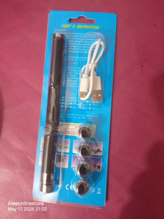 5 in 1 green laser light rechargeable card packing
