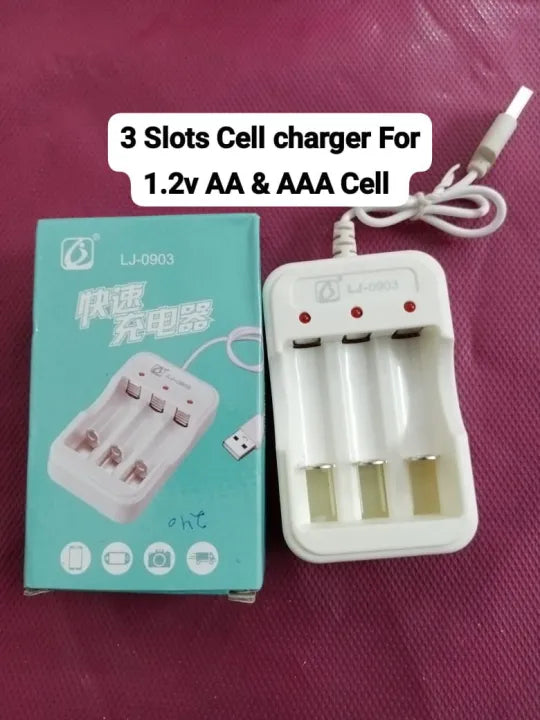 Cell Charger 3 and 4 Slots 3 & 4 Cell charger For AA and AAA Size DC5V2A NiCd-NiMH Battery Charger 3 & 4-slot Intelligent Battery Charger With LED 3 & 4 Slots Independent Charging 3 & 4 Channels USB NiCd-NiMH Battery Smart Charger Safe Protections