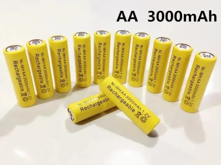 4pcs Cell Rechargeable Charging Cell Battery AA Size 3000 mAh Ni-MH 1.2V 100mA Good Quality