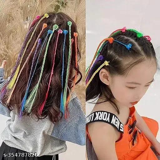 kids Girl Hair Extensions Beeds beds colourful 6pcs Pack