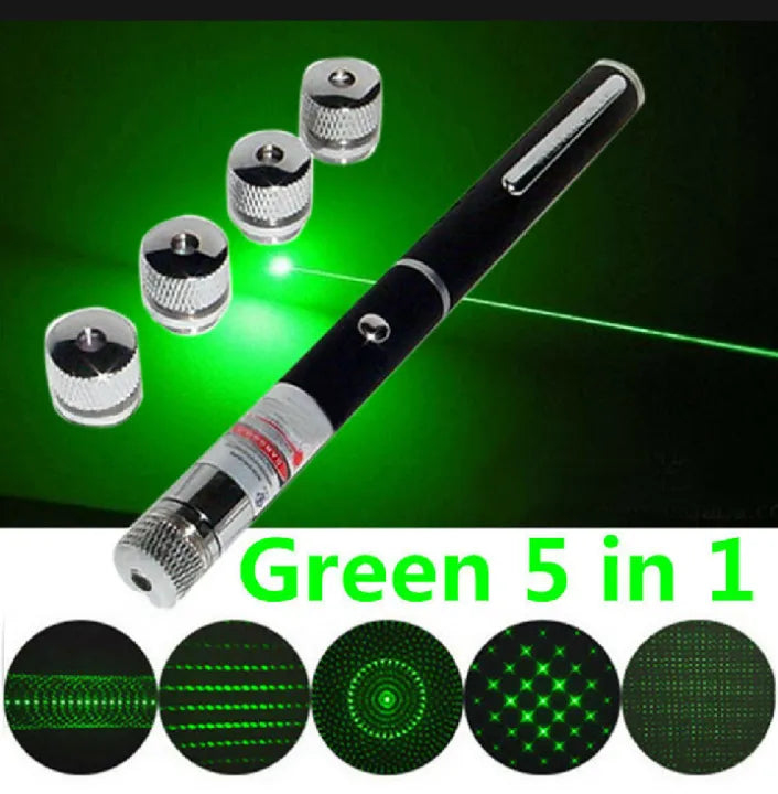 5 in 1 green laser light rechargeable card packing