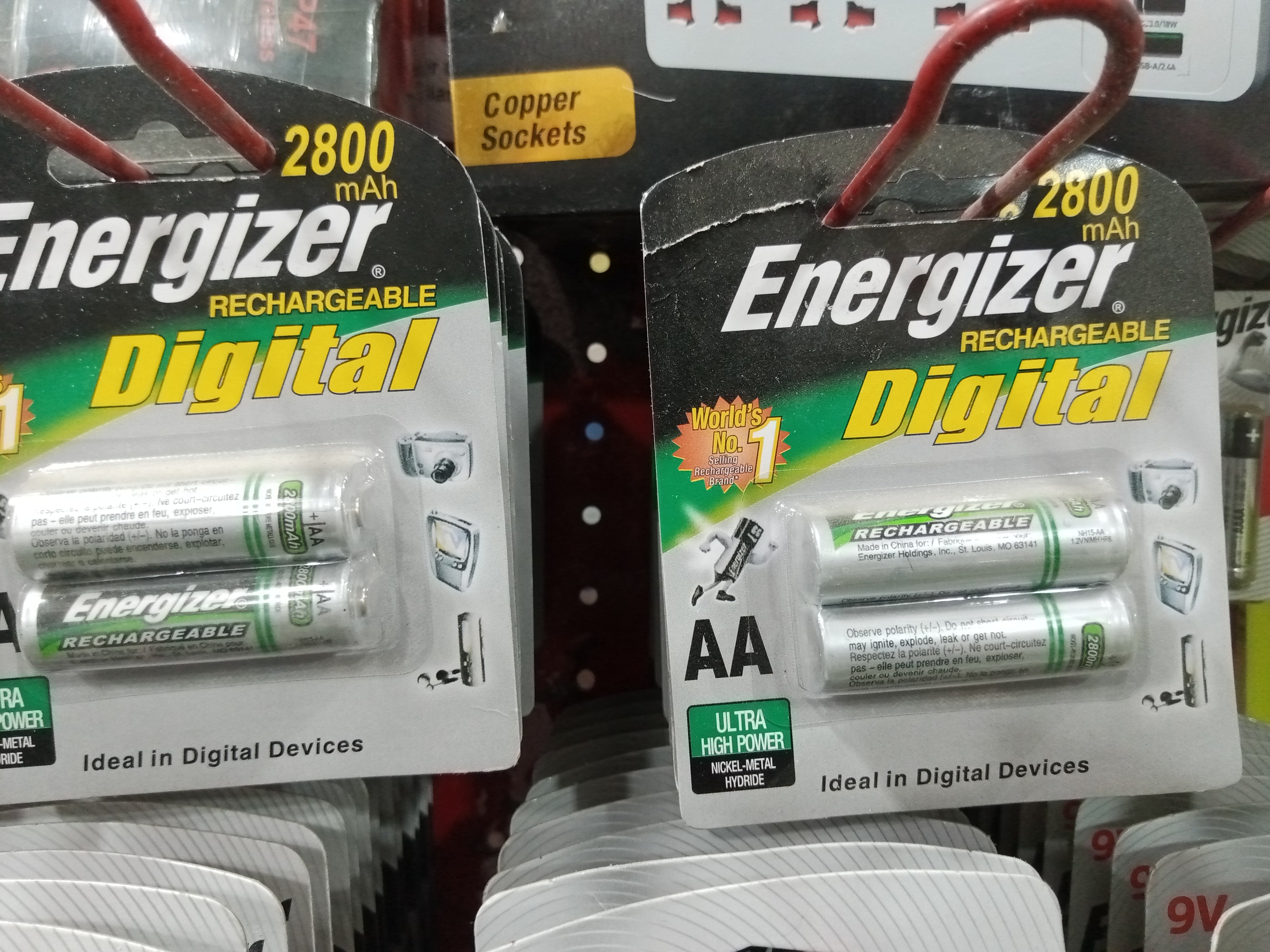 Energizer Rechargeable Cell AA and AAA 1.2v cell Batteries  – 2800mAh (2 Cell)