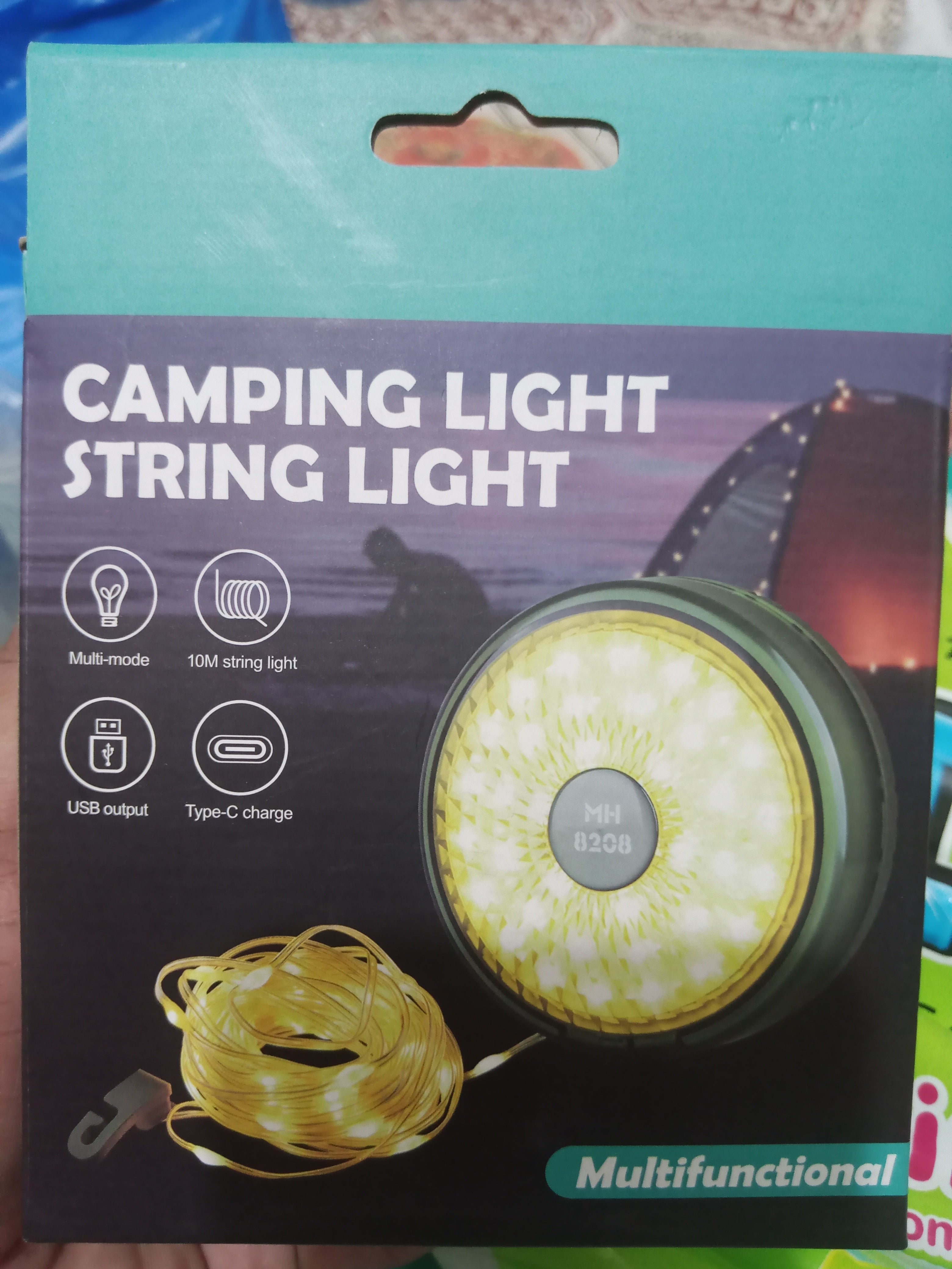 Portable LED Camping Ambiance Light with Detachable 10meter Fairy String Lights