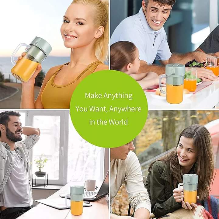 2-in-1 Portable USB Rechargeable Mini Blender & Juicer Cup Crusher  juicer Blender With Straw Cup | Juicer Portable Outdoor Juicing Cup | Home Mini Cordless Juicer 
(Random Color)