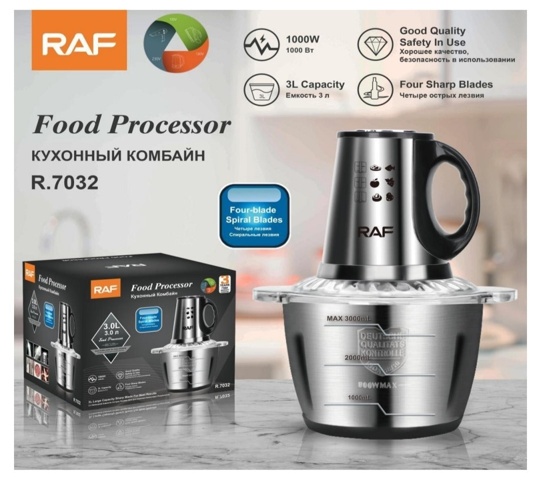 RAF 3.0L High-Power Electric Food Processor & Meat Grinder (Model R.7032)